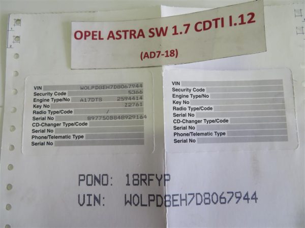 OPEL ASTRA J SW 1.7 CDTI L.12, RADIO - Image 5
