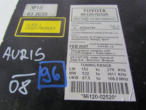 TOYOTA AURIS L.08, RADIO IN NAVIGACIJA - Image 3