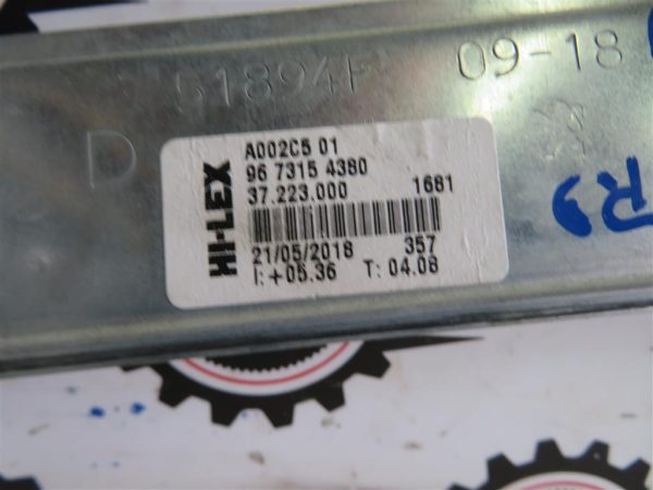 PEUGEOT 208 L.13, MEHANIZEM ZA DVIG STEKLA, PREDNJI DESNI - Image 2