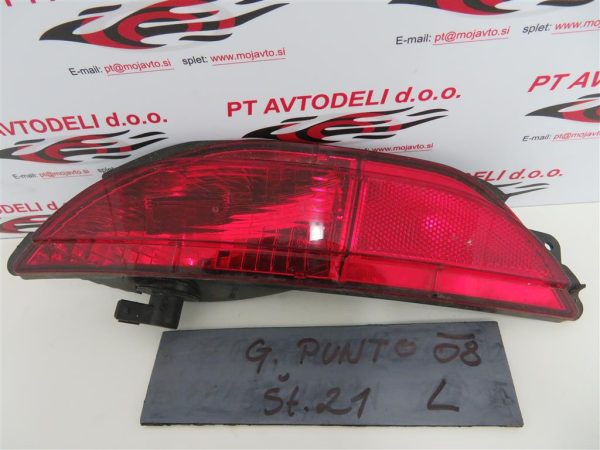 FIAT G.PUNTO L.08, ZADNJE MEGLENKE IN VZRATNE LUČI, ZADNJA LEVA