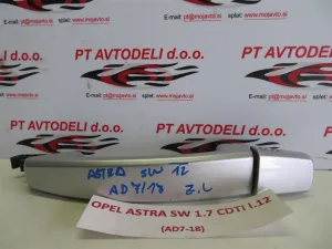 OPEL ASTRA SW 1.7 CDTI L.12, ZUNANJA KLJUKA VRAT, ZADNJA LEVA
