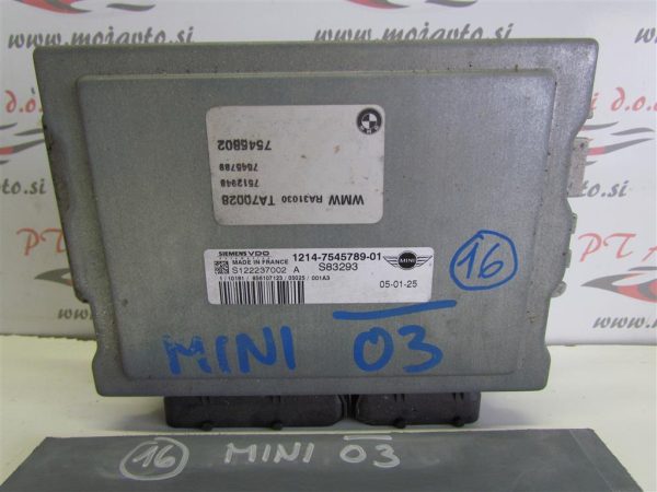 MINI ONE 1.6 BEN. L.03, MOTORNI RAČUNALNIK