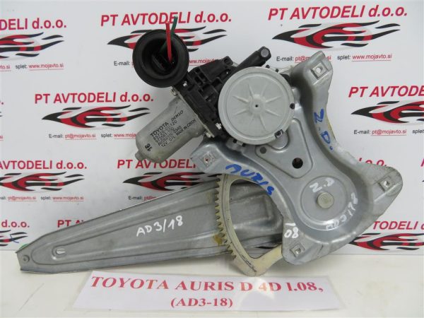TOYOTA AURIS L.08, MEHANIZEM STEKLA, ZADNJI DESNI - Image 2