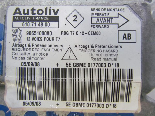 PEUGEOT 308 L.08, AIRBAG RAČUNALNIK - Image 2