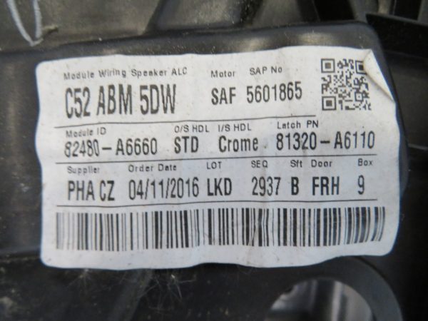 HYUNDAI I30 L.16, MEHANIZEM ZA DVIG STEKLA, PREDNJI DESNI - slika 2