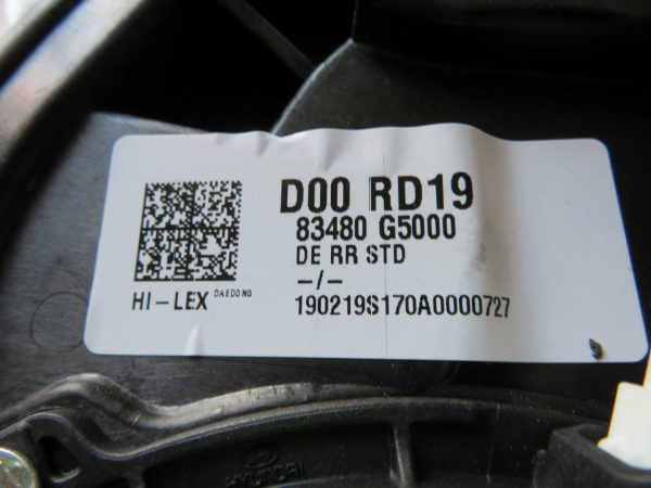 KIA NIRO L.19, MEHANIZEM ZA DVIG STEKLA, ZADNJI DESNI - Image 3
