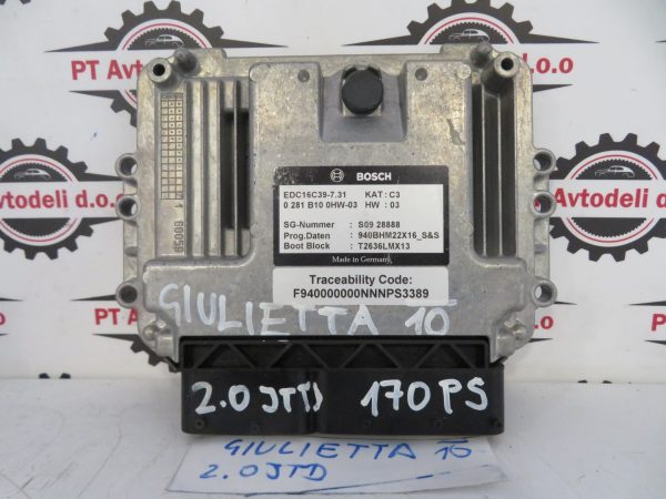 ALFA ROMEO GIULIETTA 2.0 JTDM L.10, MOTORNI RAČUNALNIK KOMPLET - Image 2