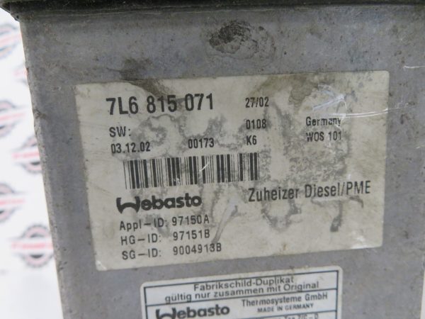 VW TOUAREG L.07, WEBASTO GRETJE - Image 6