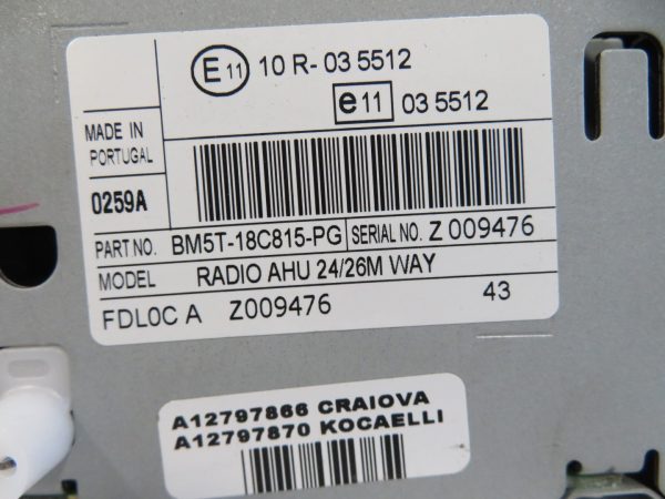 FORD ECOSPORT L.15, RADIO- ORIGINAL - Image 3