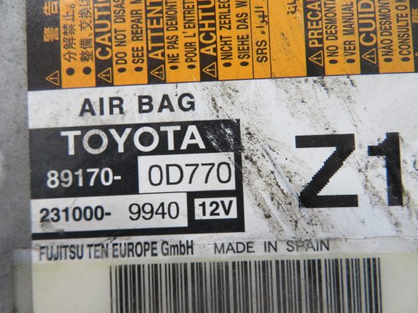 TOYOTA YARIS L.16, AIRBAG RAČUNALNIK - Image 2