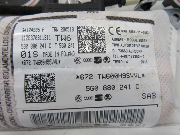 VW GOLF 7 L.16, SEDEŽNI AIRBAG, DESNI - Image 2