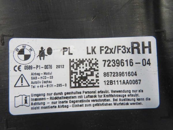 BMW 1 F20 L.14, SEDEŽNI AIRBAG, DESNI - Image 2