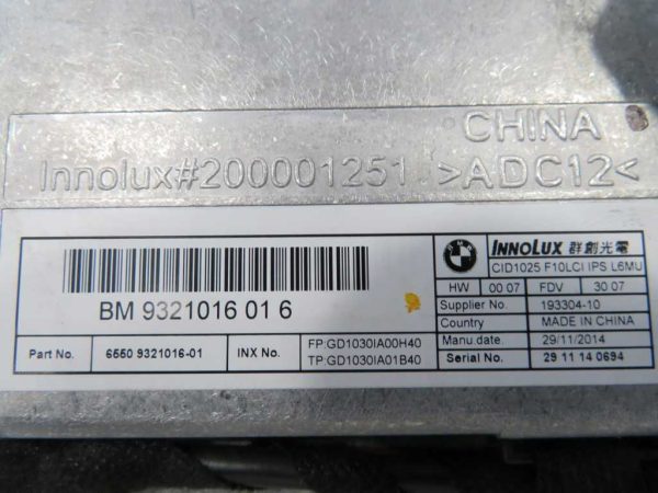 BMW 5 F10-F11 L.15, RADIO EKRAN - Image 3