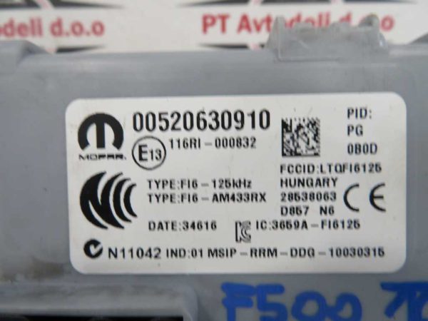 FIAT 500 1.2 BEN. L.16, ELEKTRONIKA Z VAROVALKAMI - Image 2