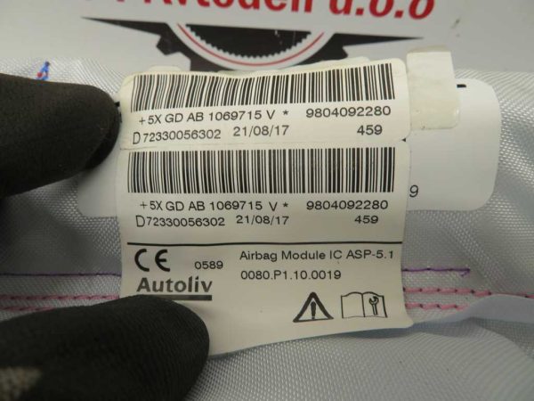 PEUGEOT 208 L.17, STREŠNI AIRBAG, DESNI - Image 2