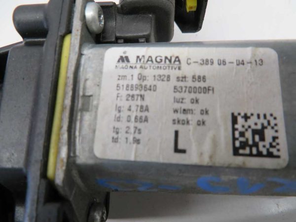 FIAT 500 L.10, MOTORČEK ZA DVIG STEKLA, PREDNJI LEVI - Image 2