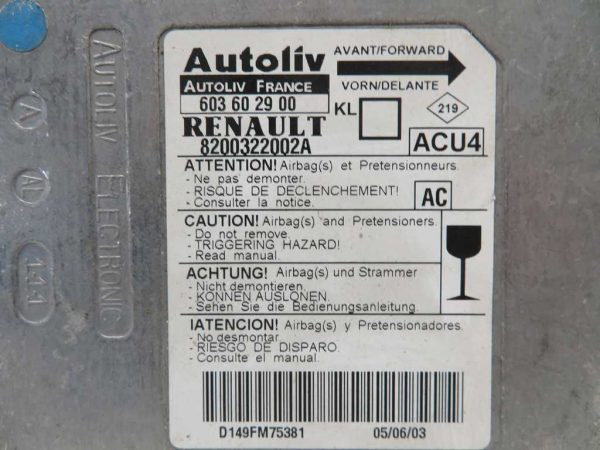RENAULT MEGANE L.04, AIRBAG RAČUNALNIK - Image 2