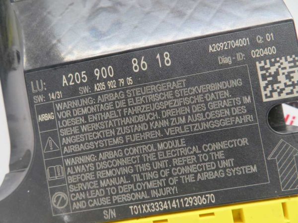MERCEDES-BENZ C W205 2.2 CDI L.15, AIRBAG RAČUNALNIK - Image 2