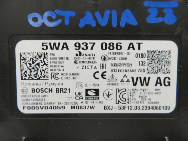 ŠKODA OCTAVIA 2.0 TDI L.23, MOTORNI RAČUNALNIK KOMPLET - Image 3