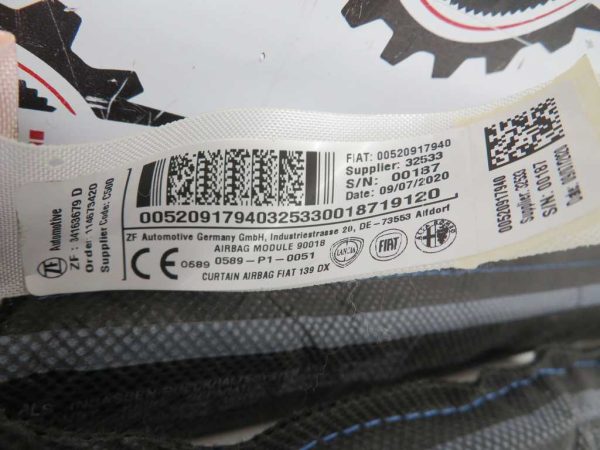 FIAT PANDA L.20, STREŠNI AIRBAG, DESNI - Image 2