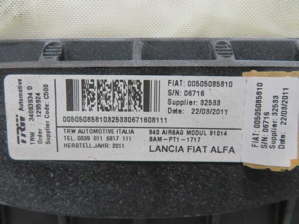 ALFA ROMEO GIULIETTA L.11, SOVOZNIKOV AIRBAG - slika 2
